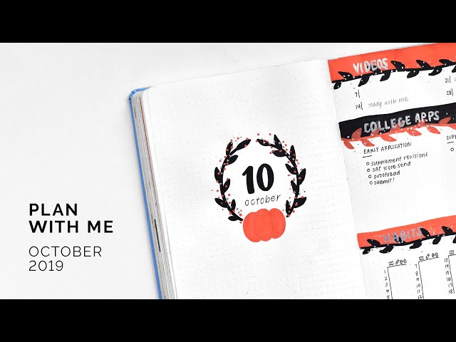 bullet journal plan with me 🎃 october 2019