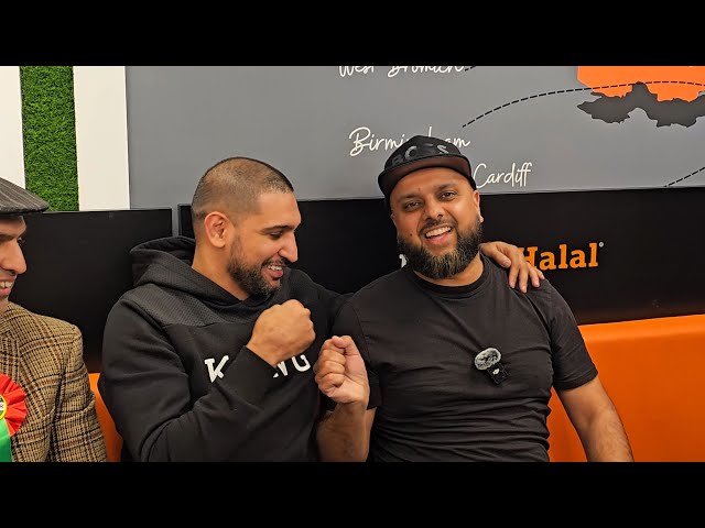 Met Amir "King" Khan at M.a.k. Halal Manchester
