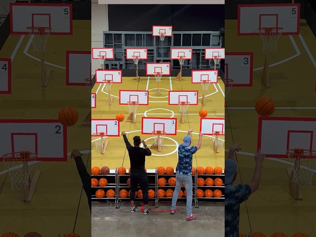 Bryan's Unexpected Fall During Giant Arcade Basketball! #TeamEdge #arcade #hoops