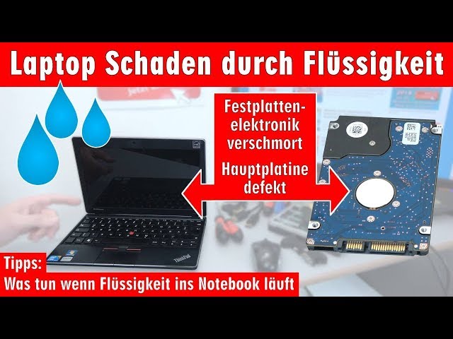 Laptop Wasserschaden - Flüssigkeit im Notebook - Erste Hilfe und Tipps - Kaffee Tee Cola - [4K]