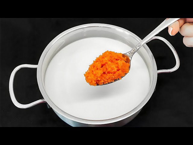 Simply add carrots to boiling milk! You'll be amazed! 5 minute recipe