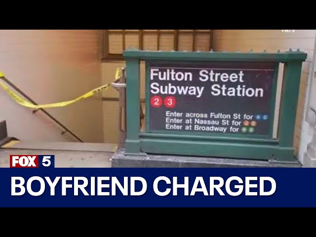 Boyfriend charged with shoving woman onto NYC subway tracks