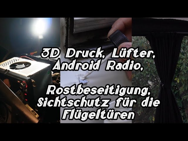VW T5/T6 Android Radio 3D-Druck Lüfter / Smart Repariere und ebay Heckfenster Sichtschutz verbauen🪟🚐