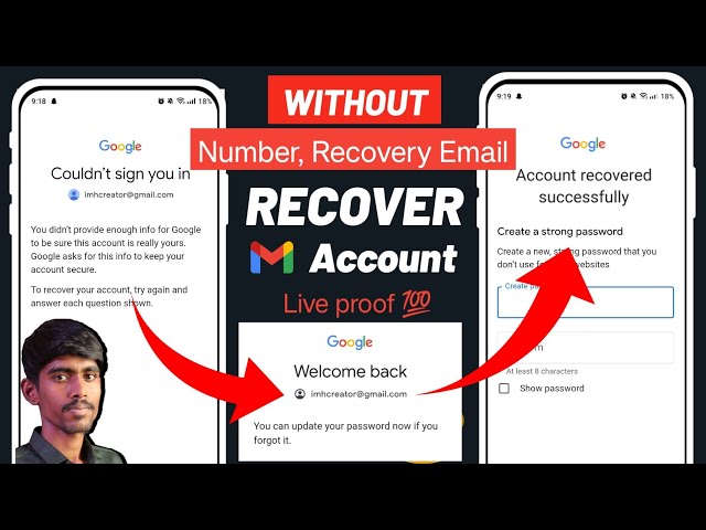 How to recover Gmail account without phone number and recovery email | Gmail account Recovery 2024