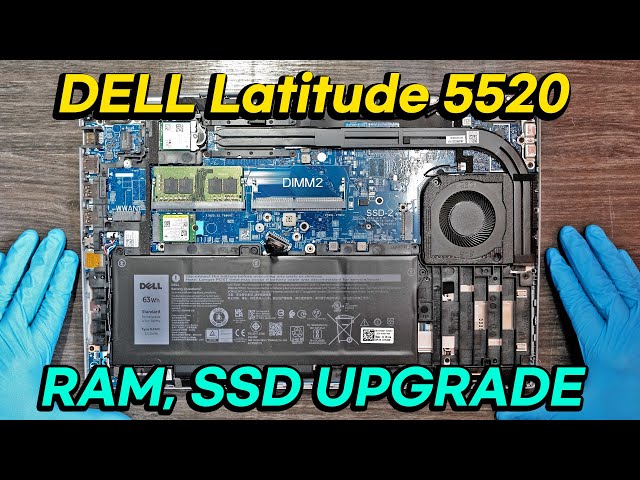 Dell Latitude 5520 Laptop Disassembly for RAM, SSD Upgrade