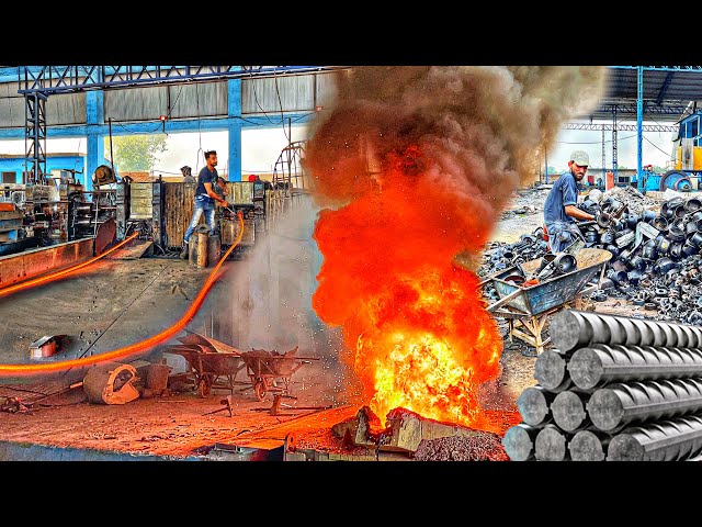 How To Make Rebar Steel In the Steel Mill, Amazing Manufacturing Process That You Never Seen Before