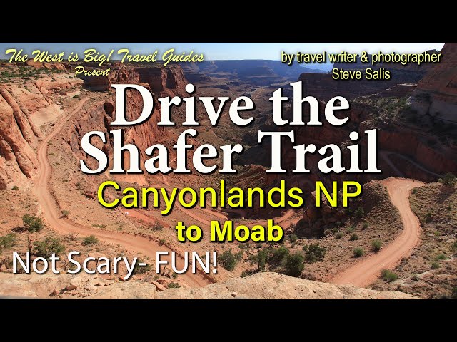 Drive the Shafer Trail from Canyonlands NP to Moab Utah- drop 1900 feet to the Colorado River