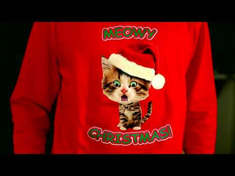Caroling Kitty Ugly Christmas Sweater- Digital Dudz Christmas 2013