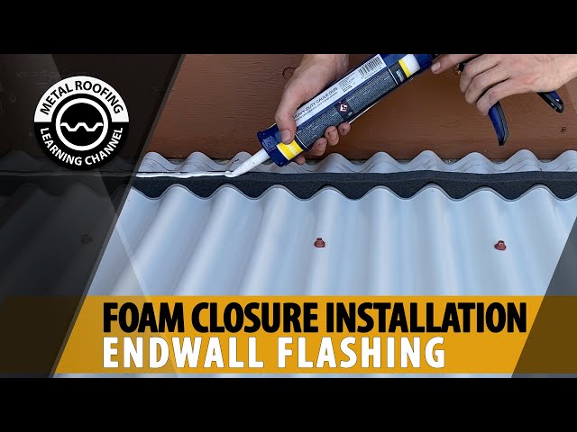 How To Install Foam Closure Strips On Metal Roof Endwall. Corrugated Metal Roofing Foam Installation