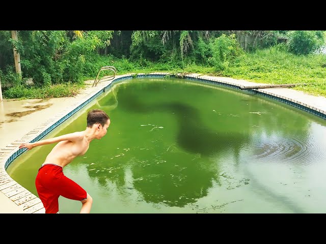 he jumped in abandoned pool.. (BAD IDEA)