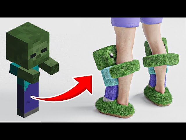 I Turned Minecraft Mobs Into Shoes