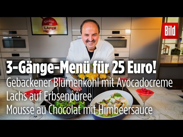🔴 Johann Lafer zeigt dir, wie du für 25 Euro ein perfektes 3-Gänge-Menü kochst