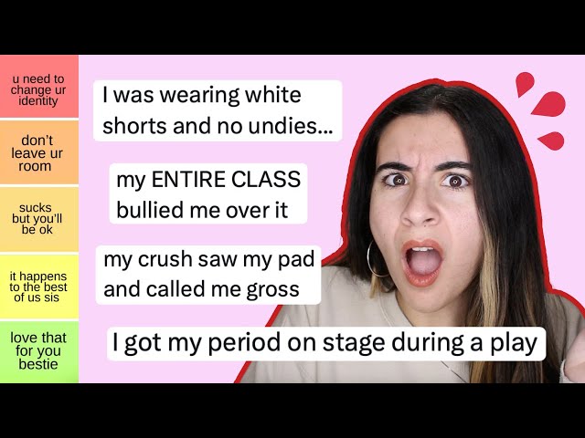 exposing your EMBARRASSING SCHOOL period horror stories (and ranking them)