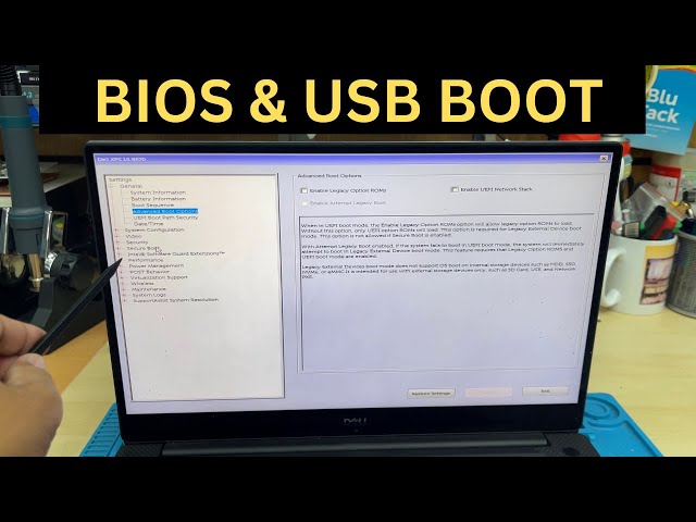 Dell XPS 15 9570 BIOS And Enable UEFI USB Boot | Windows Installation