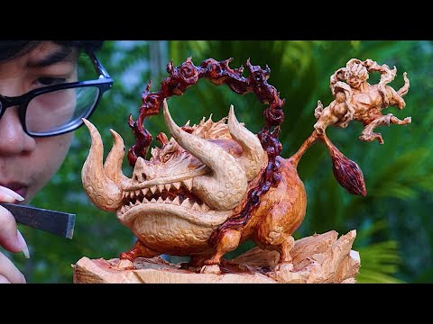 Anime wood carving highlight