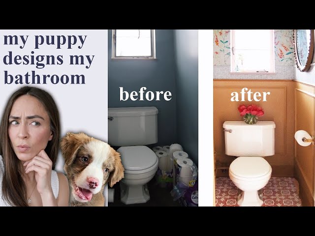 Budget Bathroom Makeover | Designed by my Puppy | Powder Room