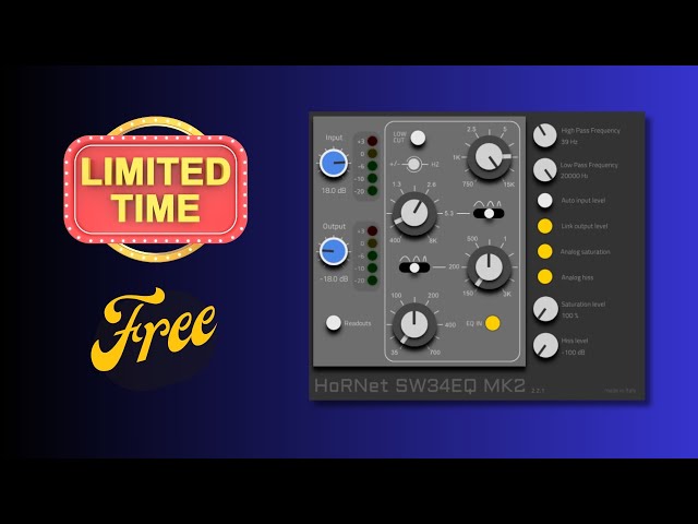 FREE FOR LIMITED TIME SW34EQ MK2 by HoRNet Plugins(24H Only)