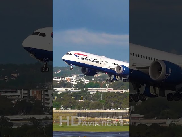 STUNNING British Airways Boeing 787-9 Dreamliner Takeoff at Sydney Airport #shorts