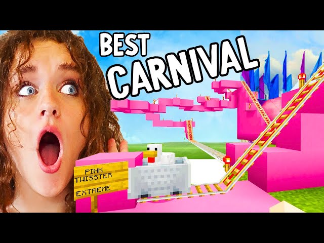 WHO CAN BUILD THE BEST CARNIVAL in Minecraft - Gaming w/ The Norris Nuts