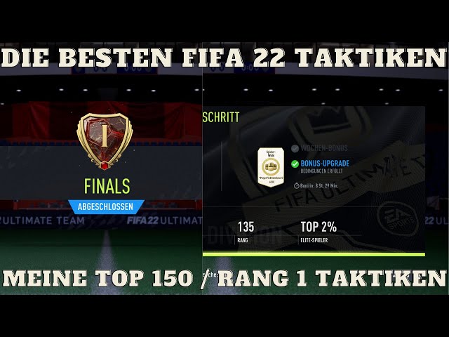 Die BESTEN FIFA 22 TAKTIKEN / Meine Top 150 / Rang 1 Taktiken