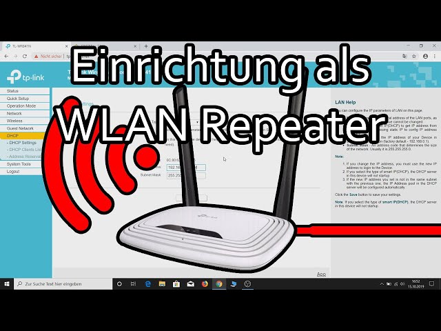 TP-Link Router als WLAN Repeater einrichten (TL WR841N)
