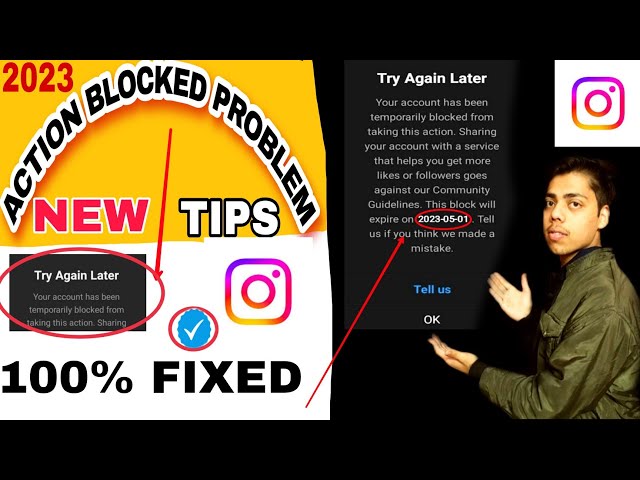 HOW TO FIX INSTAGRAM YOUR ACCOUNT HAS BEEN TEMPORARY BLOCKED FROM THIS , ACTION BLOCKED! PROBLEM...