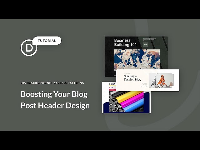 How to Boost Your Blog Post Header with a Background Mask & Pattern Design in Divi