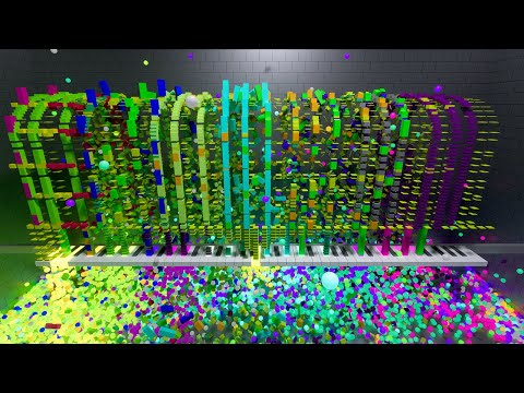 Impossible Piano Physics Simulation - In the Hall of the Mountain King | Black MIDI