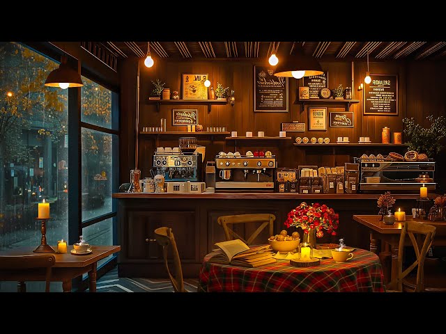 Jazz Relaxing Music at Cozy Coffee Shop Ambience ☕ Warm Jazz Instrumental Music for Study, Work