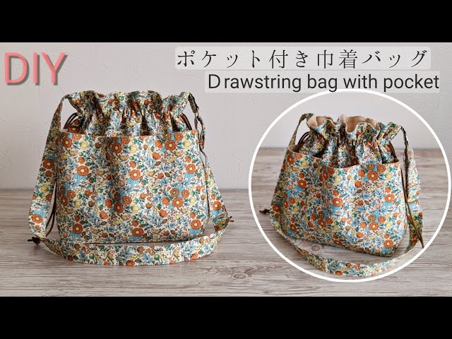 How to make a drawstring bag with pockets