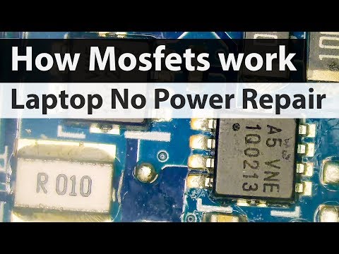 Asus Laptop No power Not Charging Repair-  How Mosfets work and short circuit diagnosis