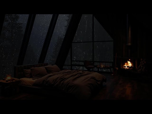 Fireplace and Rainy Night: Creating a Peaceful Haven for Restful Nights 🔥