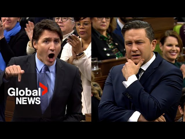 Poilievre claims Trudeau is "losing control" with "screaming and hollering" while answering question