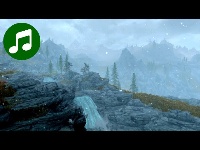 Relaxing SKYRIM Ambient Music & Ambience 🎵 Snowy Orotheim (Skyrim Soundtrack | OST)