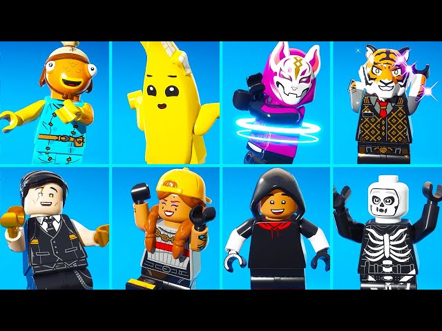 Fortnite Lego Skins Doing Best Dances & Emotes