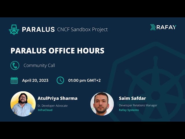 Paralus Office Hours | KubeCon Amsterdam