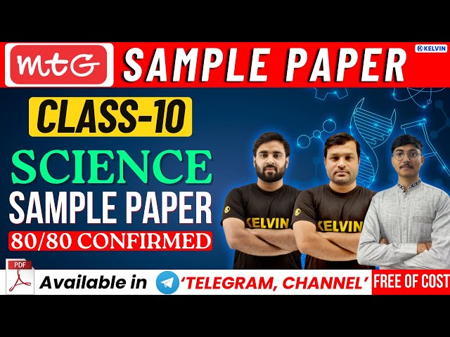 MTG SAMPLE PAPER Class 10 Latest MTG Science Sample Paper Solution ! 2023-24 | KELVIN
