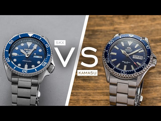 Two Of The Best Dive-Style Watches Under $500 - Seiko 5 Sports 5KX vs. Orient Kamasu