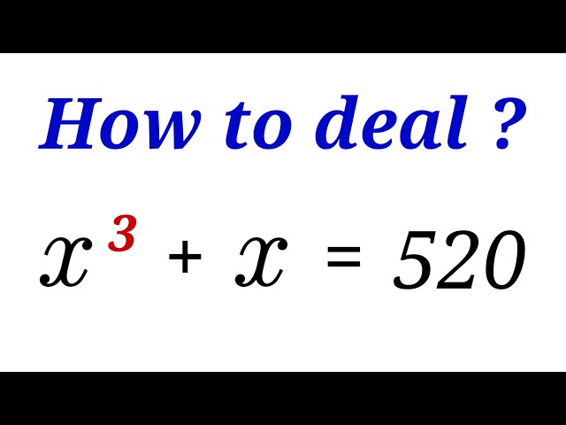 Equation Solving Ⅰ Nice Algebra Question Ⅰ You Should Learn This Trick