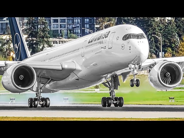 30 SMOOTH LANDINGS from RIGHT UP CLOSE | Vancouver Airport Plane Spotting [YVR/CYVR]