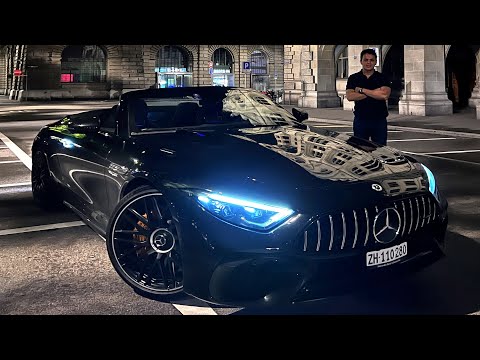 NEW 2022 Mercedes SL 63 AMG | Full NIGHT Drive Review Interior Exterior Sound
