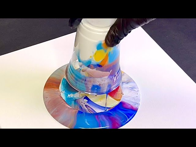 Fluid Art! Super Dope Spin Painting! Wigglz Art Wild Colors Must See!