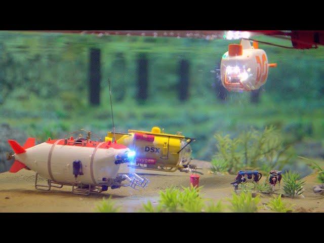 ROV finds Atlantis - miniature submarines diving at Miniatur Wunderland