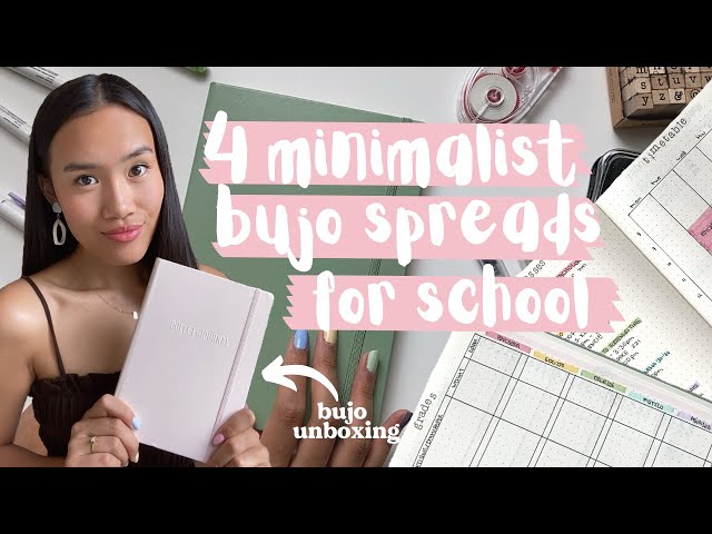 4 minimalist bullet journal spread ideas for high school + college students (ft. bujo unboxing!)