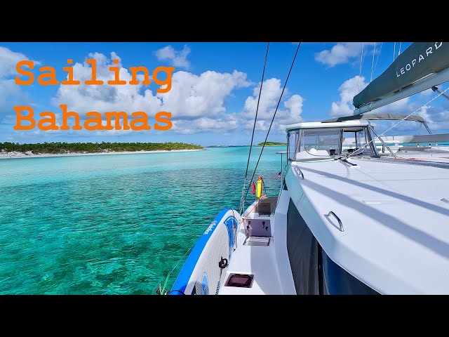 Sailing Bahamas, Exumas, Leopard 50 Catamaran, 3/4