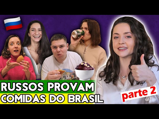 RUSSOS EXPERIMENTAM AÇAÍ, COXINHA E GUARANÁ DO BRASIL PELA PRIMEIRA VEZ!!