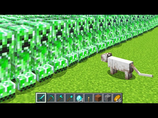 3,000,000 Creepers vs 1 Cat in Minecraft