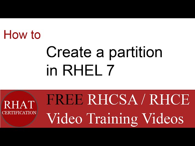 How to create a partition in rhel 7   tutorial RHEL7