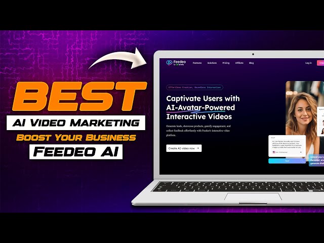 Best AI Video Marketing Tool 2024 | Feedeo AI Avatar Videos & AI Interactive Video Generator
