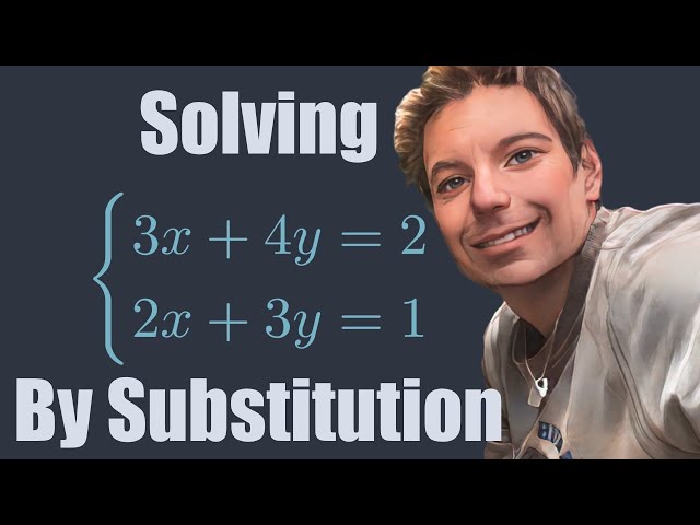 Simultaneous Equations : Substitution Method done in 3 Steps.